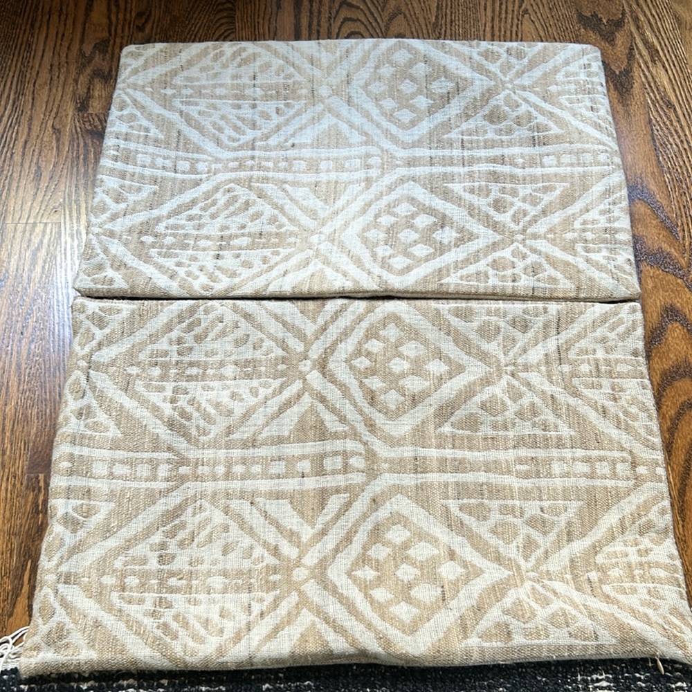 Two Naya lumbar pillow covers (no inserts)